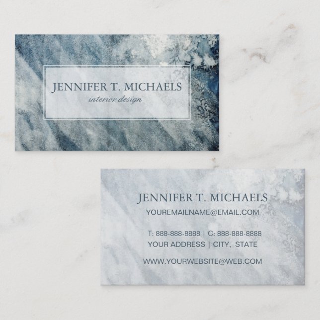 Watercolor paper. business card (Front/Back)