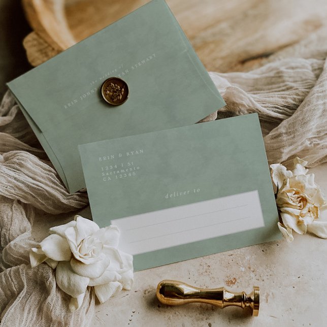 Watercolor Paper Texture A7 5x7 Wedding Invitation Envelope (Watercolor Paper Texture A7 5x7 Wedding Invitation Envelope)