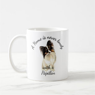 Watercolor Papillon Dog Pet Animal Coffee Mug