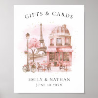 Watercolor Paris Cafe Baby Shower Gifts & Cards