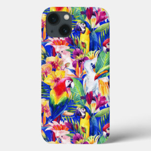 Watercolor Parrots iPhone 13 Case