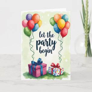 Watercolor Party Gifts Card