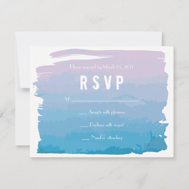 WATERCOLOR PASSION Bat Mitzvah Invitation (Front)