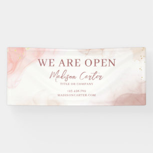 Watercolor Pastel Alcohol Ink Banner