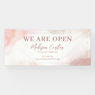 Watercolor Pastel Alcohol Ink Banner