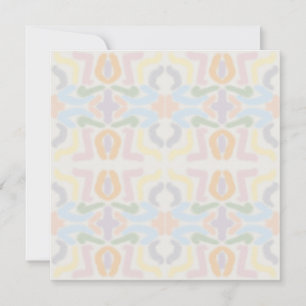 Watercolor Pastel Brushstrokes On Cloud White Card