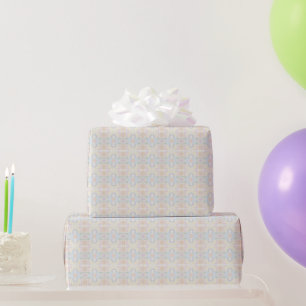 Watercolor Pastel Brushstrokes On Cloud White Wrapping Paper