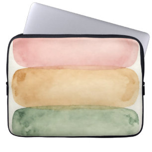Watercolor Pastel Color Block Layers Laptop Sleeve