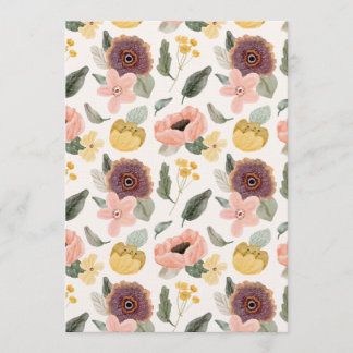 Watercolor Pastel Floral Seamless Pattern | Soft Invitation