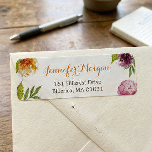 Watercolor Pastel Flowers Modern Nature Stylish