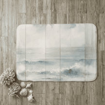Watercolor Pastel Ocean Rustic Wood Texture