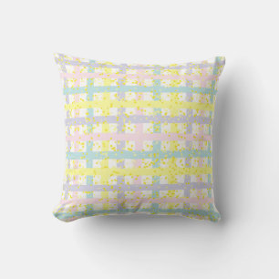 Watercolor Pastel Plaid Cushion