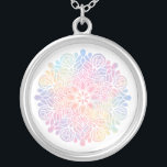 *~*  Watercolor Pastel Rainbow Mandala Spiritual Silver Plated Necklace<br><div class="desc">JEWELRY WITH INTENTION (R) Round SILVER PLATED MANDALA PASTEL NECKLACE - For Healers , Healing , Energy Healing * Energy Enhanced Gift Card - Watercolor Healer Healing Beautiful RAINBOW PASTEL SIMPLE MINIMAL MANDALA soft gentle Esoteric Spiritual Metaphysical New Age GOLD PLATED PASTEL MANDALA NECKLACE This softly powerful MANDALA design will...</div>
