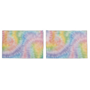 Watercolor Pastel Rainbow Tie Dye Pillow Case