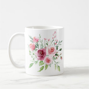 Watercolor Pastel Rose Mug