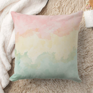 Watercolor Pastel Soft Colours Cushion