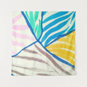 Watercolor patchwork: dirty painting style. tapestry