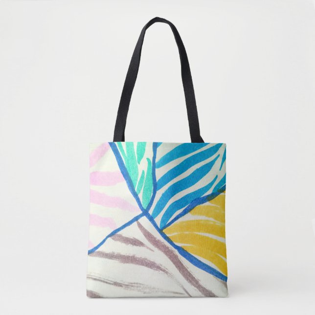 Watercolor patchwork: dirty painting style. tote bag (Front)