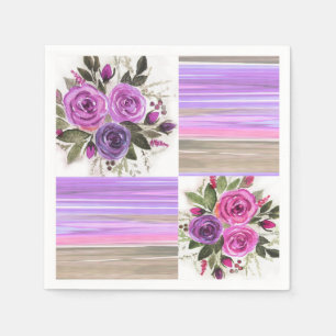 Watercolor . Patchwork . Napkin