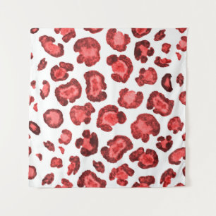 Watercolor pattern illustration leopard skin. Fash Tapestry