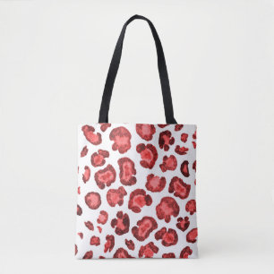 Watercolor pattern illustration leopard skin. Fash Tote Bag