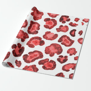 Watercolor pattern illustration leopard skin. Fash Wrapping Paper