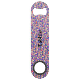 Watercolor Pattern Personalised Bottle Opener