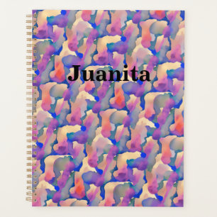 Watercolor Pattern Personalised Planner