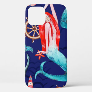 Watercolor pattern sea iPhone 12 case