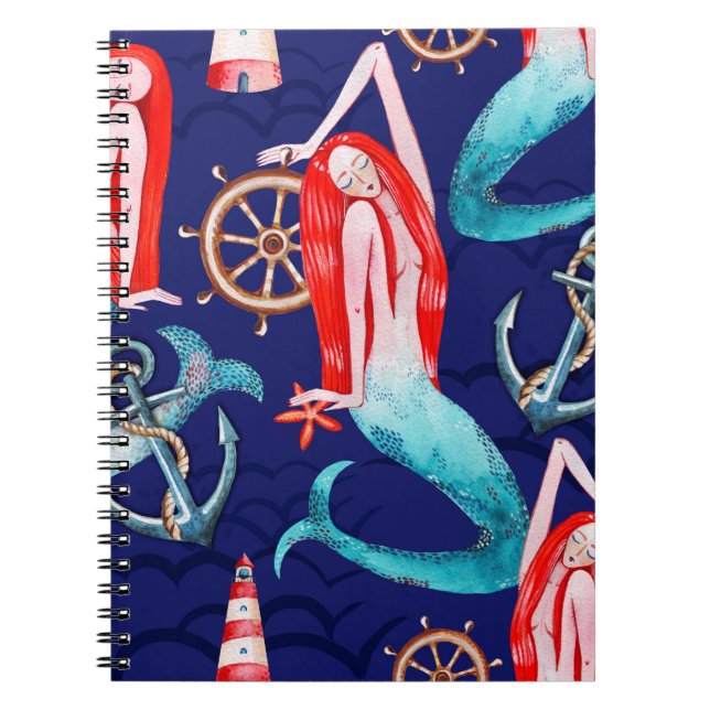 Watercolor pattern sea notebook (Front)