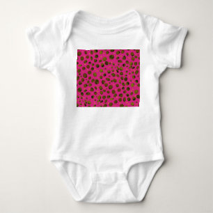 Watercolor Pattern with Abstract Cheetah Skin. Baby Bodysuit