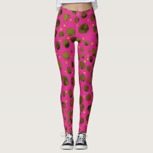Watercolor Pattern with Abstract Cheetah Skin. Leggings