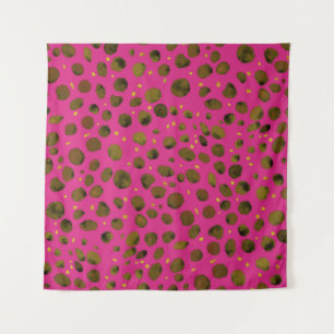 Watercolor Pattern with Abstract Cheetah Skin. Tapestry