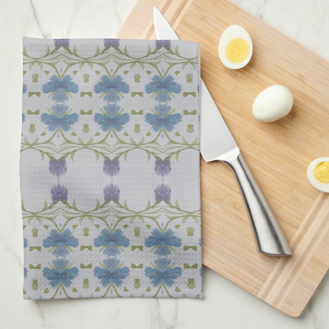 Watercolor Patterned Tea Towel (Quarter Fold)