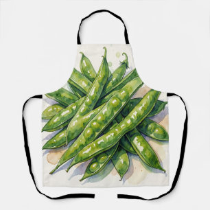 Watercolor Pea Pods Apron
