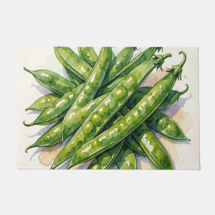 Watercolor Pea Pods Doormat