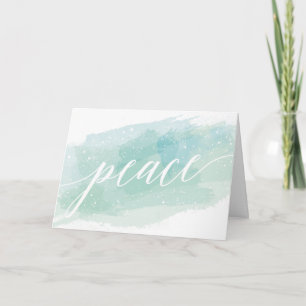 Watercolor Peace Holiday Greeting Card