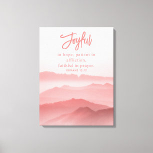 Watercolor Peaceful Landscape Bible Verse Canvas Print