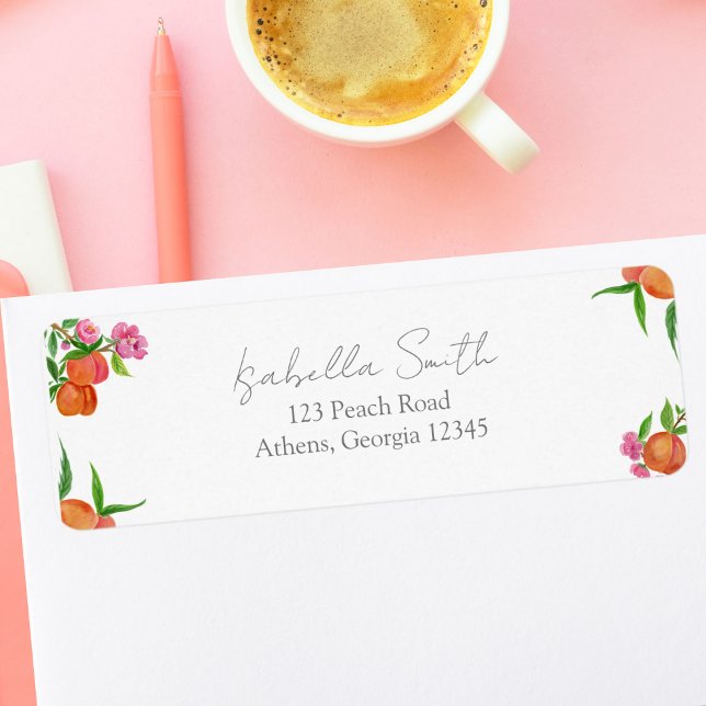 Watercolor Peach Cake With Blossoms  (Creator Uploaded)