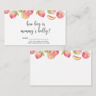 Watercolor peach how big is mummy's belly enclosure card