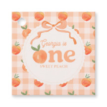 Watercolor Peach Party Favour Tag