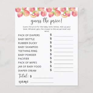 Watercolor peach Price Guess game