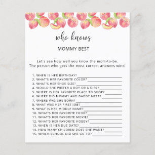 Watercolor peach Who knows mummy best