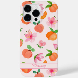 Watercolor Peaches and Flowers Case-Mate iPhone 14 Pro Max Case