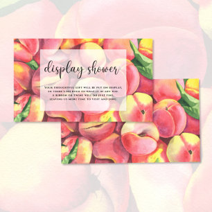 Watercolor peaches - display shower enclosure card
