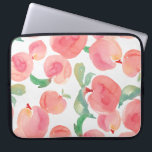 Watercolor Peaches Laptop Sleeve<br><div class="desc">Cute Watercolor Fruit Background. Watercolor Peaches</div>