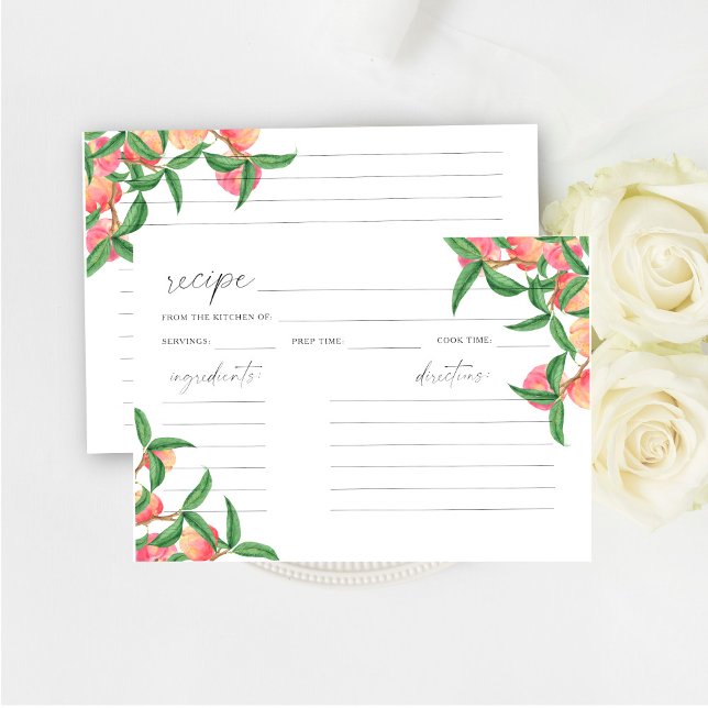 Watercolor peaches - recipe card (Creator Uploaded)