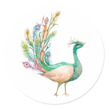Watercolor Peacock