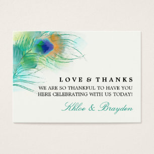 Watercolor Peacock   FAVOR TAG
