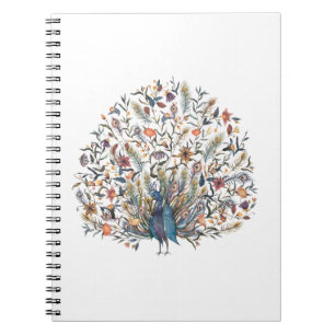 Watercolor Peacock Notebook